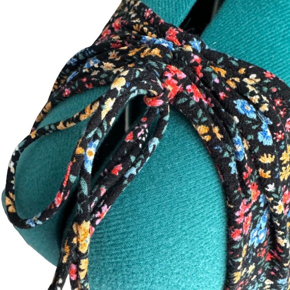 American Eagle Floral Mini Sundress - Size Medium, Black/Pink/Yellow - Picture 3 of 8